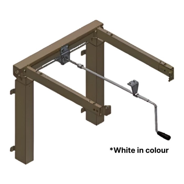 Ropox FlexiManual Height Adjustable Worktop Frame Assembly - 500-1200mm Widths