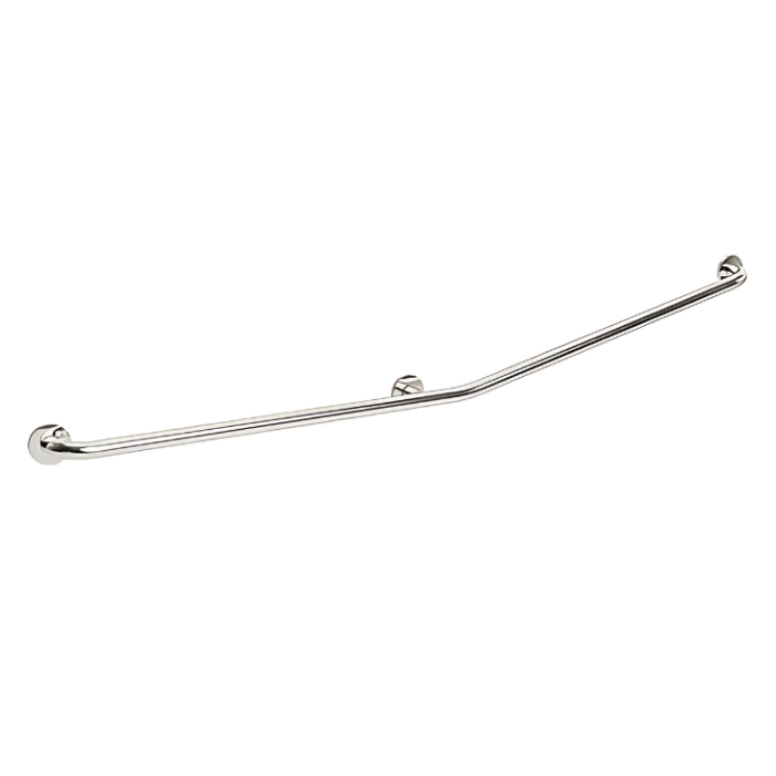 AWS Regent 1750mm Stainless Steel Angled Grab Rail - Right Hand - Mirror Polish Finish
