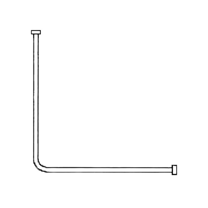 AKW Silverdale L Shaped Curtain Rail Kit 1800 x 820 mm