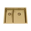 Granberg ES12 Inset or Undermount Shallow Bowl Kitchen Sink with Trap and Flexible Waste Kit - 540 x 440 x 120mm