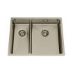 Granberg ES12 Inset or Undermount Shallow Bowl Kitchen Sink with Trap and Flexible Waste Kit - 540 x 440 x 120mm