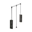 Hafele Pull Down Wardrobe Rail 5-15kg, 870-1190mm Widths - Chrome/Black