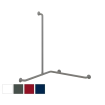 Pressalit PLUS Handrail Corner with Vertical Grip 762x1200x1090mm - Choice of Colour