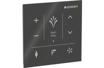 Wall-mounted Control Panel for Geberit AquaClean - Black Glass