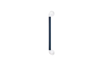AKW - 600x32mm Straight Plastic Fluted Grab Rail - Dark Blue
