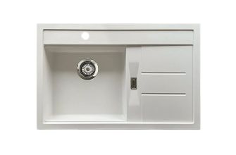 Granberg EST-500-02 PVD Coated Black Shallow Bowl Kitchen Sink with Trap and Flexible Waste Kit - 540 x 440 x 120mm