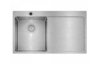 Granberg EST-500 Shallow Bowl Kitchen Sink with Trap and Flexible Waste Kit - 540 x 440 x 120mm