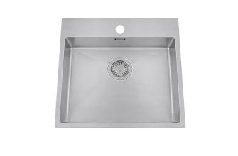Granberg EST-500 Shallow Bowl Kitchen Sink with Trap and Flexible Waste Kit - 540 x 440 x 120mm