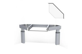 Granberg Kitchen Worktop Lift Baselift Corner 6302HA, 103mm Front, 45°- 45°, Wall-mounted