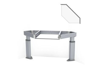 Granberg Kitchen Worktop Lift Baselift Corner 6312HA, 103mm Front, 45°- 45°, Floor-mounted