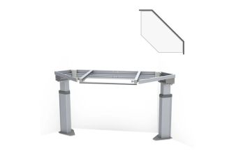 Granberg Kitchen Worktop Lift Baselift Corner 6312LA, 40mm Front, 45°- 45°, Floor-mounted