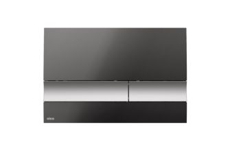 Alca Flush Plate Basic, Pre-Wall Installation Systems - Black/Chrome Matt