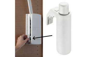 Servetto 2004 - Soft Opening Mechanism, for Pull Down Wardrobe Rail - White Shown (Pair supplied)