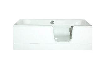 Renaissance Talis 1700x800mm Walk-in Easy Access Bath, High Gloss White MDF Front Panels, Right-handed - Optional Accessories