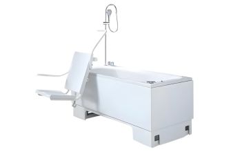 Renaissance Excel 600 Height Adjustable Bath, Powered Swing Seat (Right-hand swing seat shown)