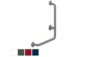 RT114xxx Pressalit PLUS 90 Degree Handrail 400x475mm, Right Facing - Choice of Colour