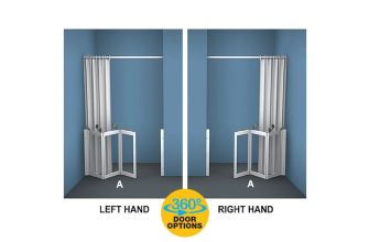 AKW MM3 (91164) Formerly Contour WF18 White Shower Enclosure, PET Glazing – MAX. A 1500