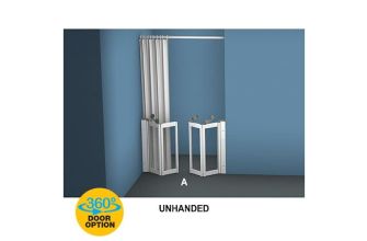 AKW MM4 (91166) Formerly Contour WF19 White Shower Enclosure, PET Glazing – MAX. A 2000