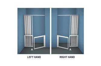 AKW MM2 (91162) Formerly Contour WF21 White Shower Enclosure, PET Glazing – MAX. A 2000