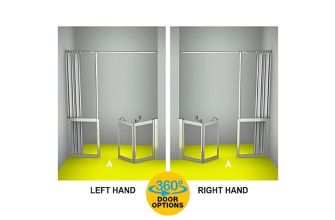 AKW MM3 (91164S) Formerly Contour WF24 Silverdale Shower Enclosure, PET Glazing – MAX. A 2500mm