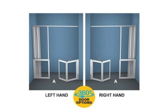 AKW MM3 (91164) Formerly Contour WF24 White Shower Enclosure, PET Glazing – MAX. A 2500mm