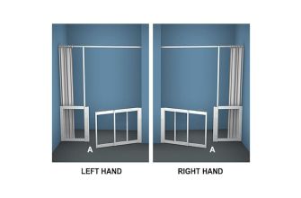 AKW MM3 (91164) Formerly Contour WF27 White Shower Enclosure, PET Glazing – Width 1200 – 1800mm 