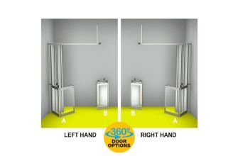 AKW MM4 (91166S) Formerly Contour WF3 Luxe Shower Enclosure, PET Glazing – MAX. A / B 1500mm