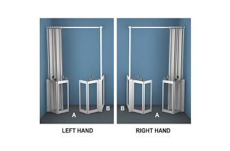 AKW MM5 (91167) Formerly Contour WF32 White Shower Enclosure, PET Glazing – MAX. A 2000 / B 1000mm