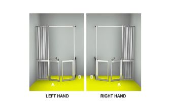 AKW MM4 (91166S) Formerly Contour WF34 Luxe Shower Enclosure, PET Glazing – MAX. A 2500 / B 1000mm