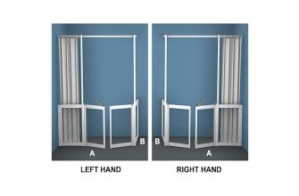 AKW MM4 (91166) Formerly Contour WF34 White Shower Enclosure, PET Glazing – MAX. A 2500 / B 1000mm 
