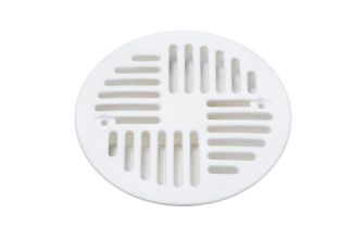 Purus 130 mm Vinyl Floor Grid – White ABS Plastic (Art Deco Design)